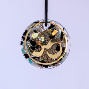 Pandantiv protecție energetică Turmalină Neagră și Amazonit