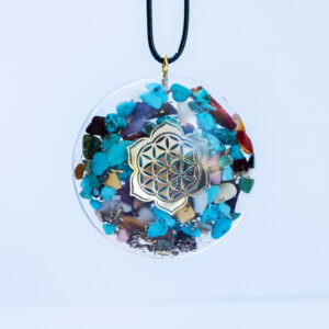 Pandantiv protecție energetică Mokait, Howlit si Floarea Vietii