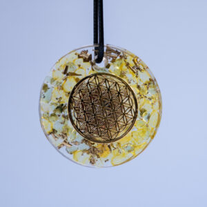 Pandantiv protecție energetică Peridot și Citrin